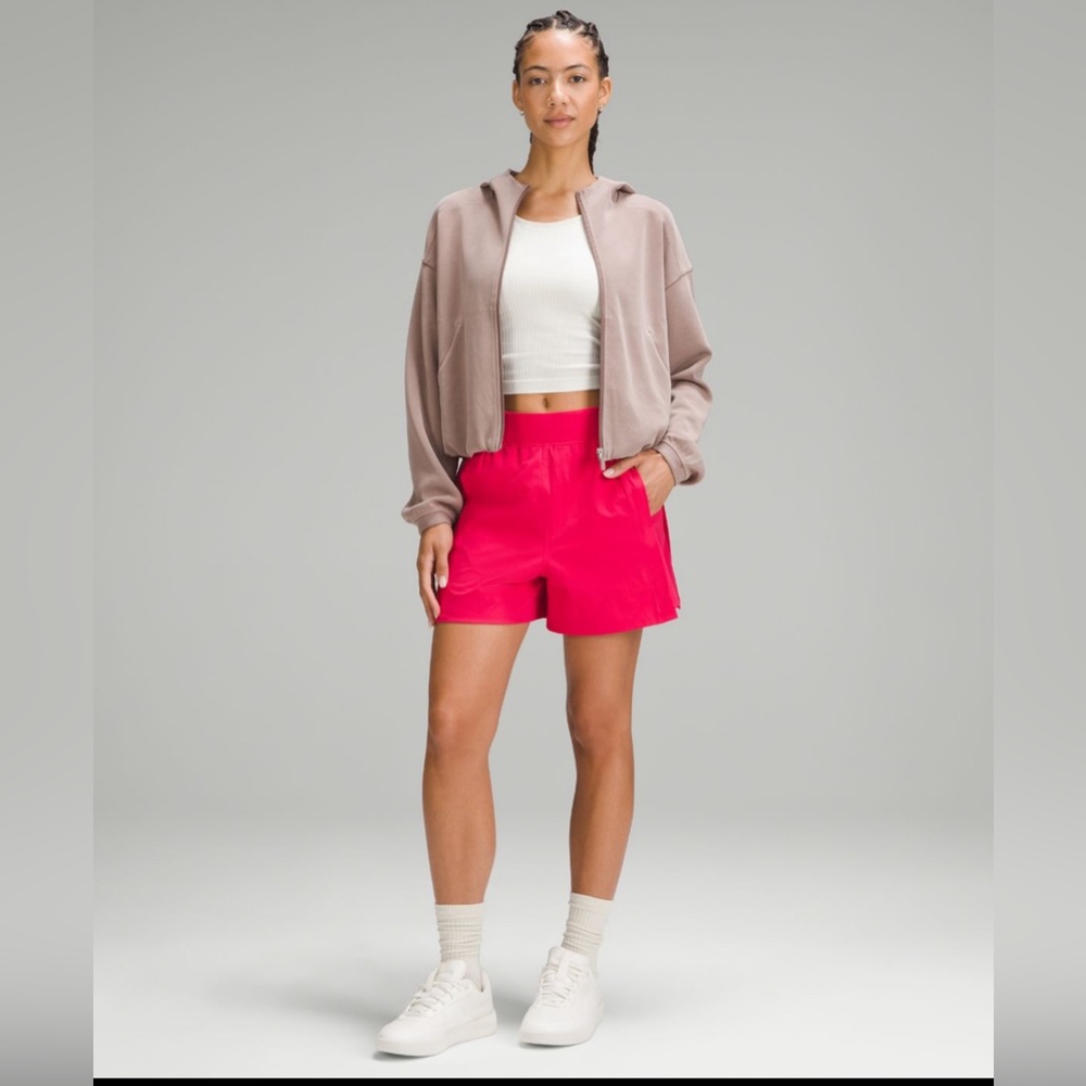 LULULEMON Stretch Woven High Rise Shorts Cherry Mist M 6